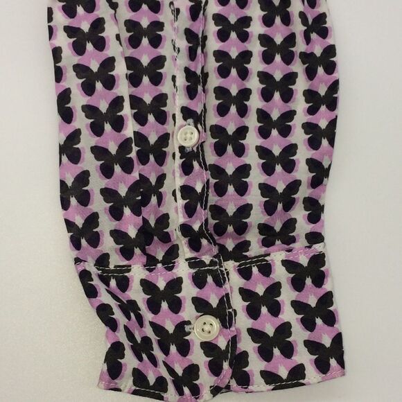 Gap Maternity White Long Sleeve Tunic w/Black and Lavender Butterflies Size S - Picture 9 of 11